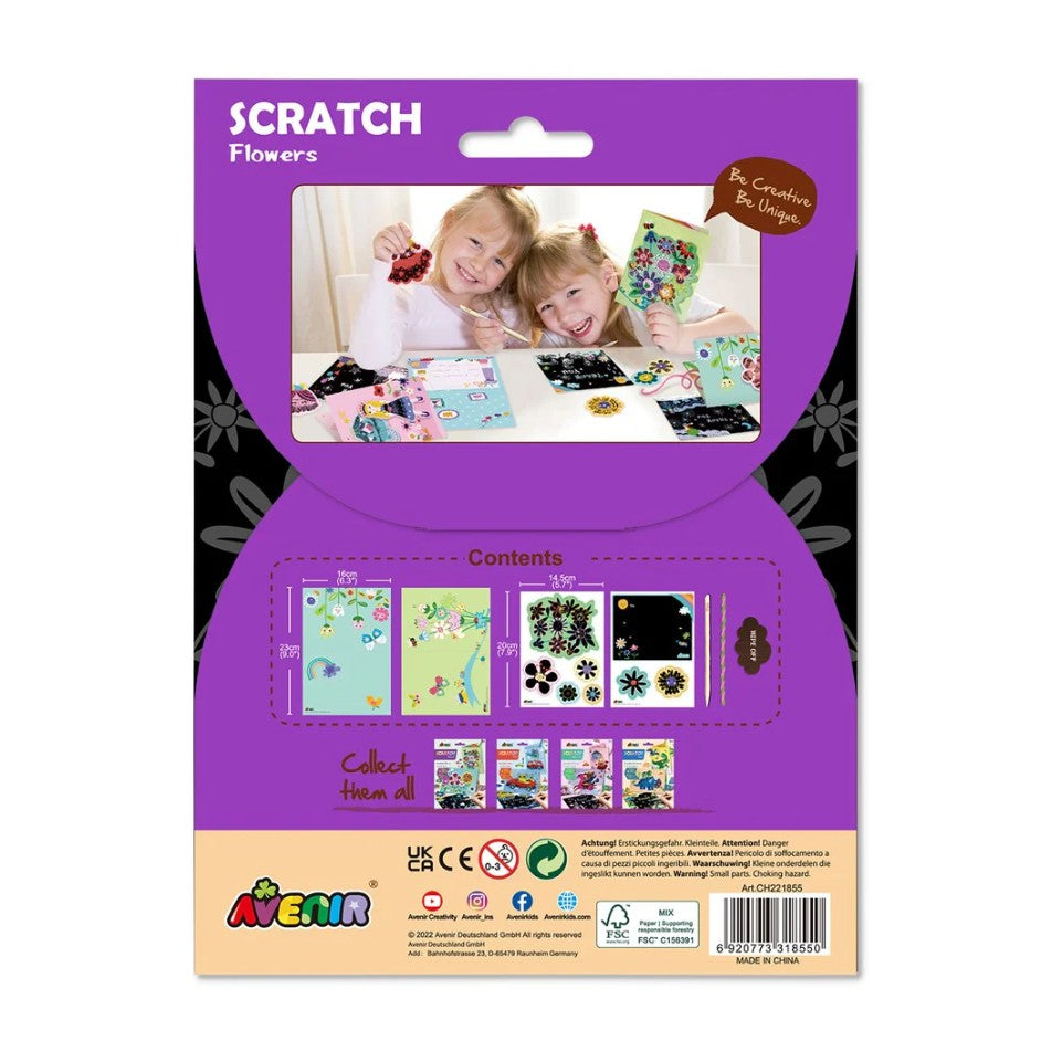 Avenir - Scratch Greeting Cards Set - Flowers