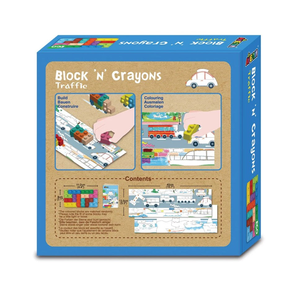 Avenir - Traffic Blocks 'N' Crayons Set