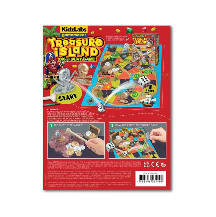 4M - KidzLabs - Treasure Island Dig & Play Game