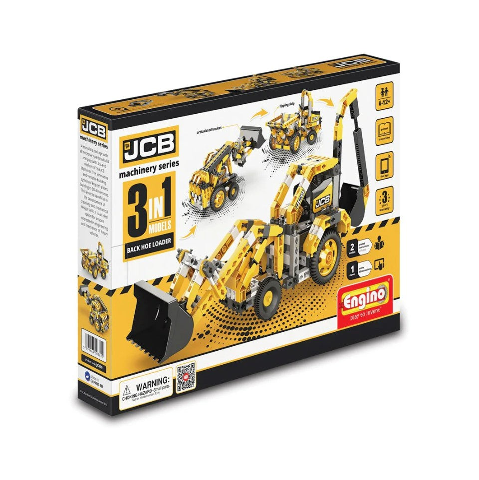 Engino - Creative Builder - 3-in-1 Backhoe Loader Machinery Set