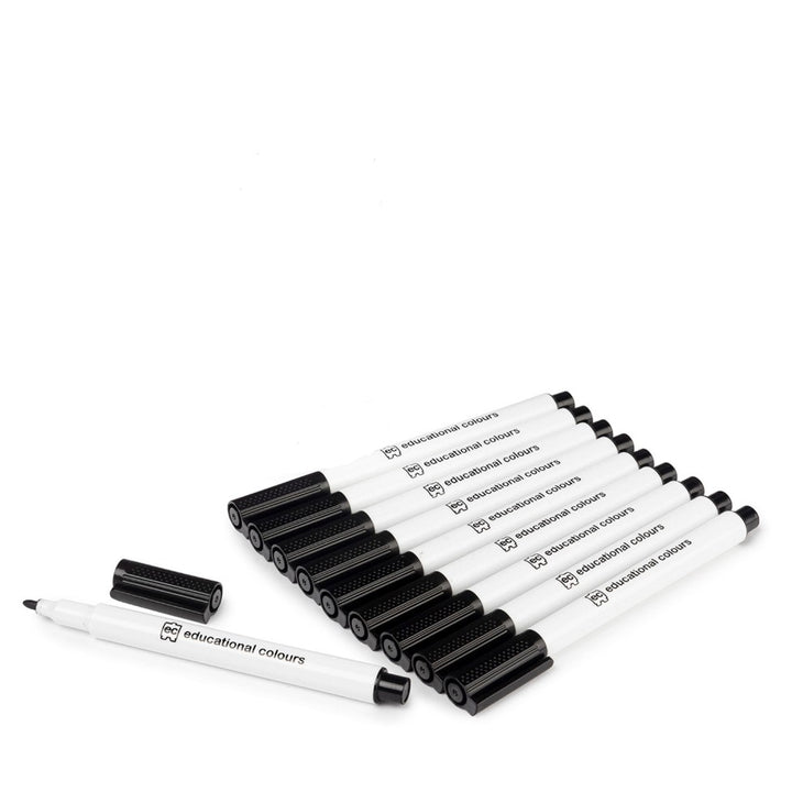 EC - Whiteboard Marker - Black Thin Bullet Tip 2.9mm (Individual)