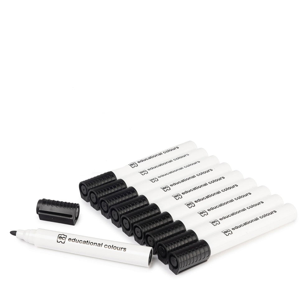 EC - Whiteboard Marker - Black Thick Bullet Tip 4.4mm (Individual)