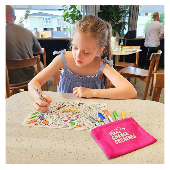 Little Change Creators - SMALL Reusable Silicone Colouring Set - G'Day