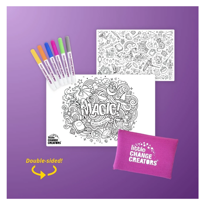 Little Change Creators - SMALL Reusable Silicone Colouring Set - Fairytale Magic