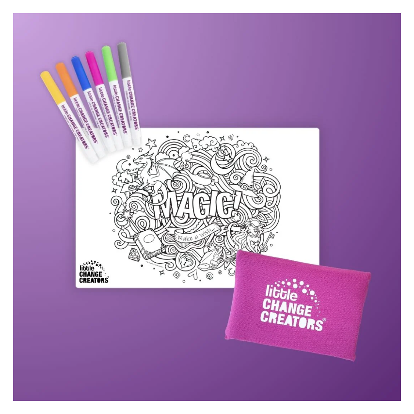 Little Change Creators - SMALL Reusable Silicone Colouring Set - Fairytale Magic