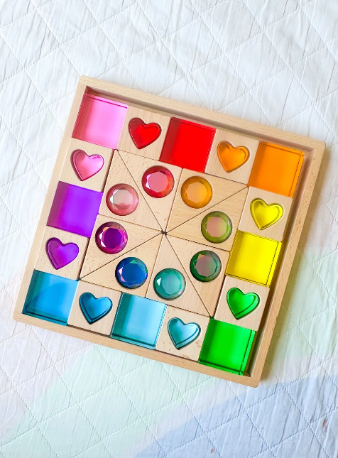 Jewels of the Realm - Lucite & Gem Wooden Block Set