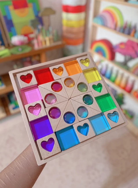 Jewels of the Realm - Lucite & Gem Wooden Block Set