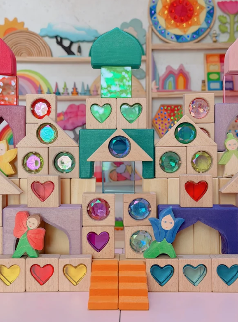 Jewels of the Realm - Lucite & Gem Wooden Block Set