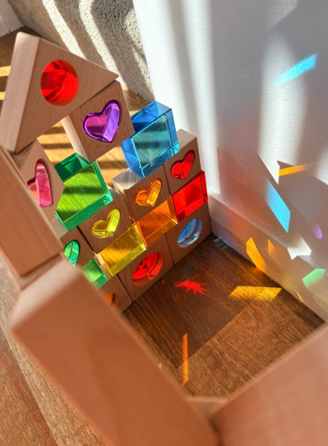 Hearts of the Kingdom - Lucite & Gem Wooden Block Set