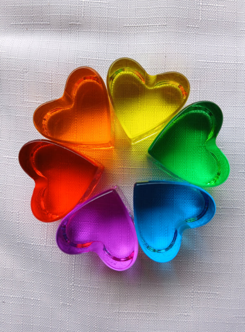 Hearts of the Kingdom - Lucite & Gem Wooden Block Set