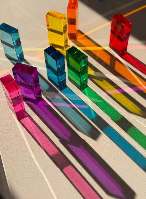 Kingdom Explorer - Lucite & Gem Wooden Block Set