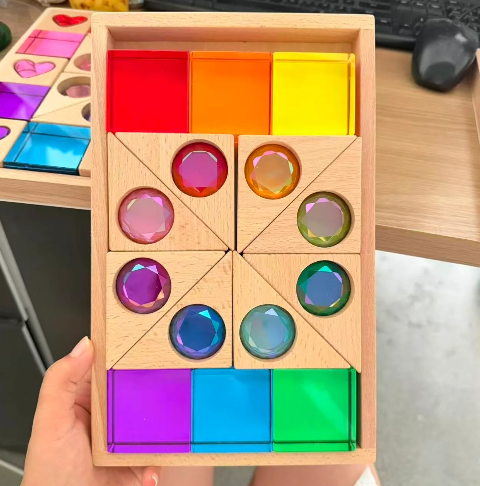 Kingdom Explorer - Lucite & Gem Wooden Block Set