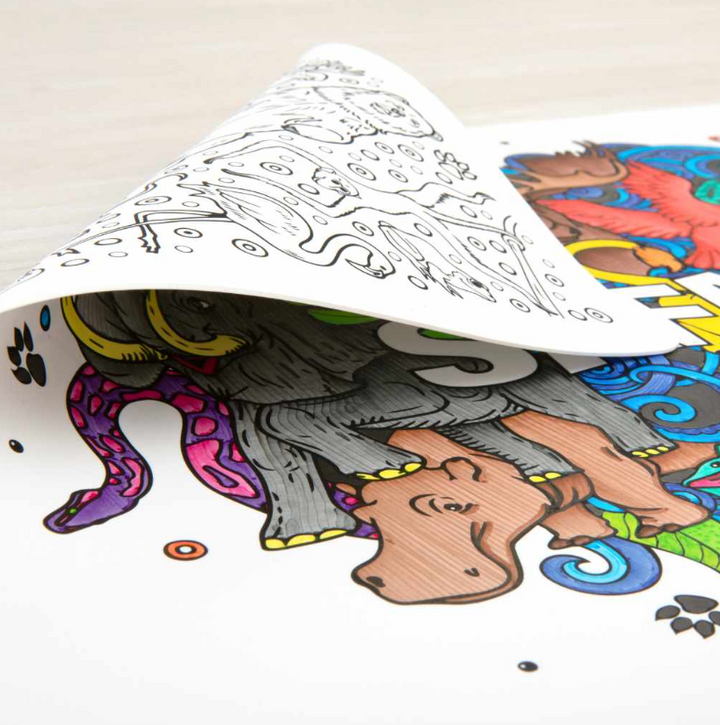 Little Change Creators - LARGE Reusable Silicone Colouring Set - Outer Space