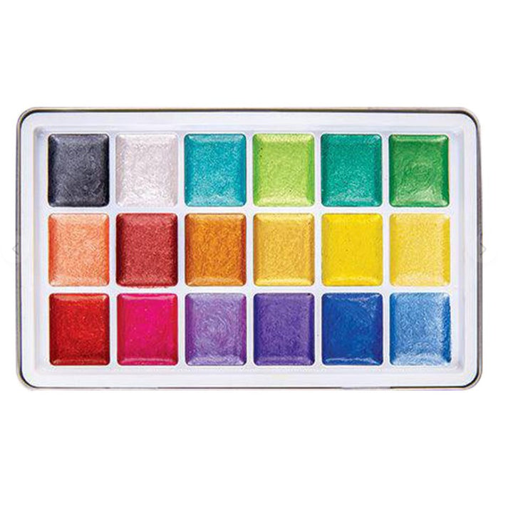 Zart - Primecolours Watercolour Paint - Pearlescent (Palette of 18)