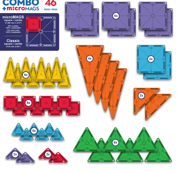 Magna-Tiles - Combo + microMAGS (46pc)