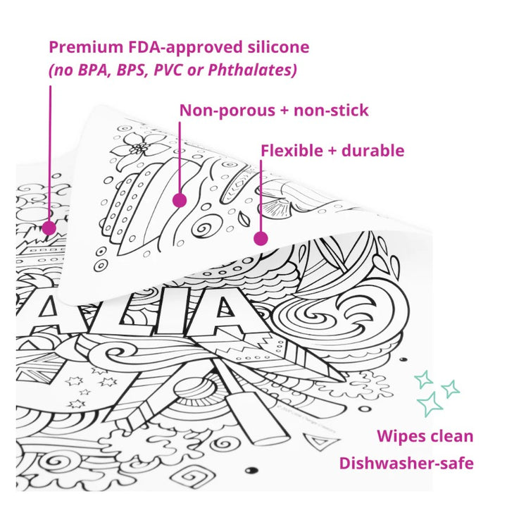 Little Change Creators - LARGE Reusable Silicone Colouring Set - Underwater