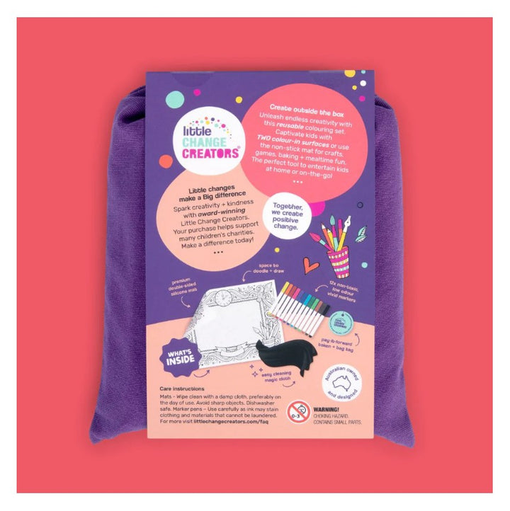 Little Change Creators - LARGE Reusable Silicone Colouring Set - Imagination