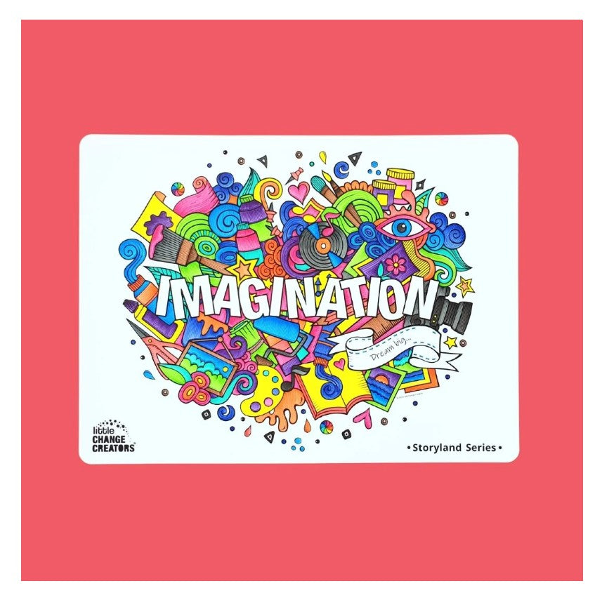 Little Change Creators - LARGE Reusable Silicone Colouring Set - Imagination