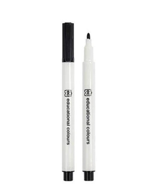 EC - Whiteboard Marker - Black Thin Bullet Tip 2.9mm (Individual)