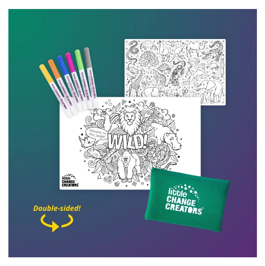 Little Change Creators - SMALL Reusable Silicone Colouring Set - Wild