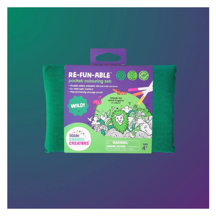 Little Change Creators - SMALL Reusable Silicone Colouring Set - Wild