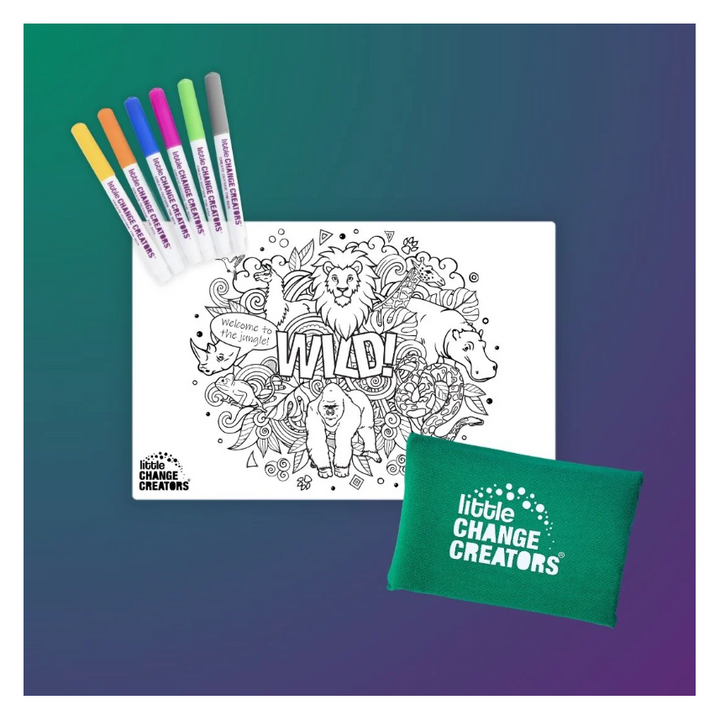 Little Change Creators - SMALL Reusable Silicone Colouring Set - Wild
