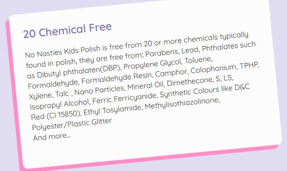 No Nasties - Kids Scented Nail Polish - Birthday Cake (Party Pink)