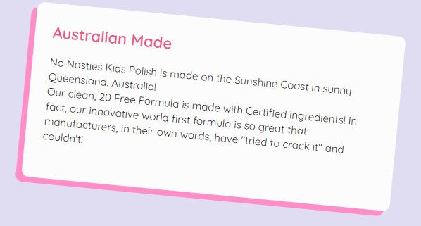 No Nasties - Kids Scented Nail Polish - Birthday Cake (Party Pink)