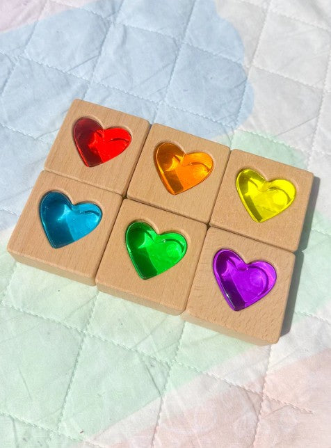 Royal Lucite Hearts Set (12pc)
