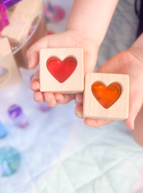 Royal Lucite Hearts Set (12pc)