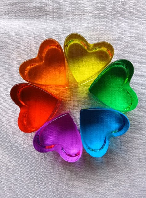 Royal Lucite Hearts Set (12pc)