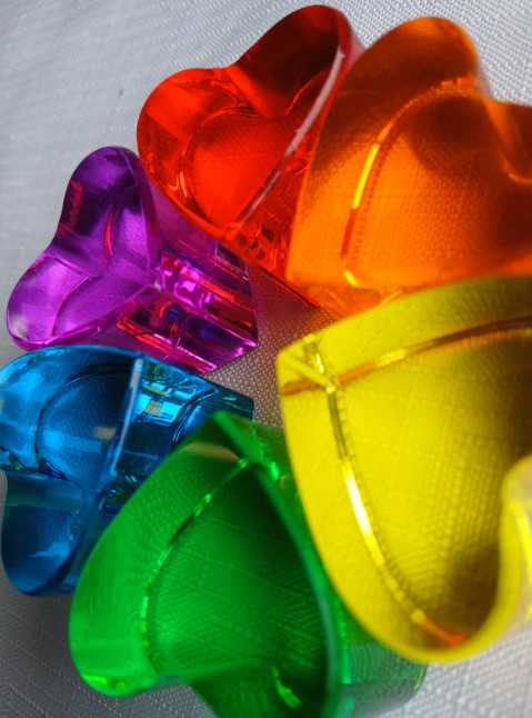 Royal Lucite Hearts Set (12pc)