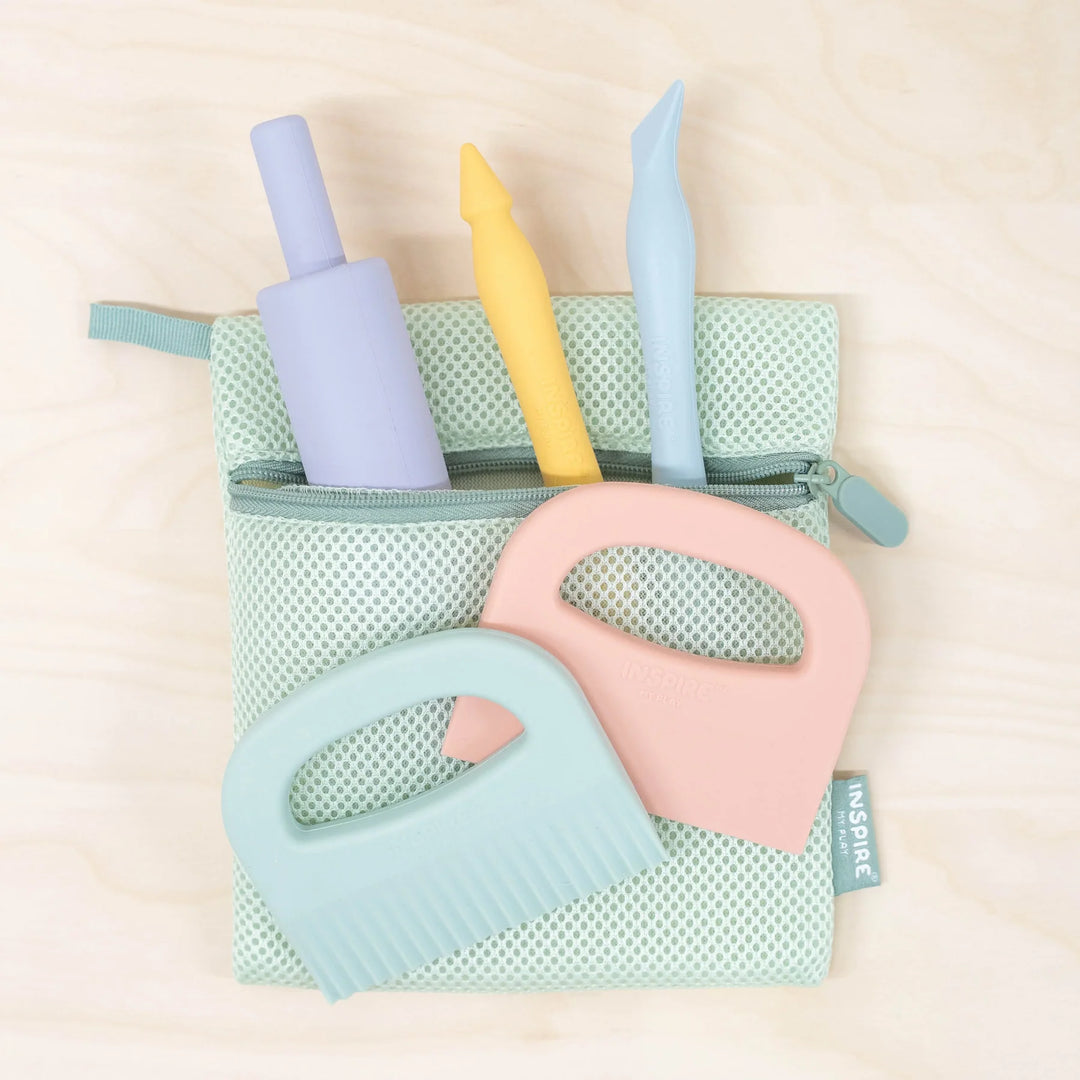 Inspire My Play - Sensory Dough Tool Kit (5pc Set with Bag)