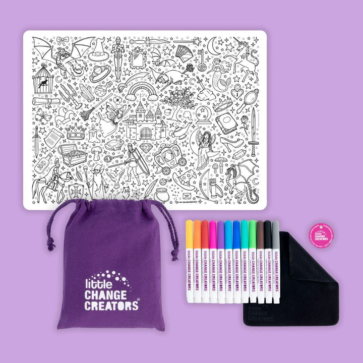 Little Change Creators - LARGE Reusable Silicone Colouring Set - Spellbound