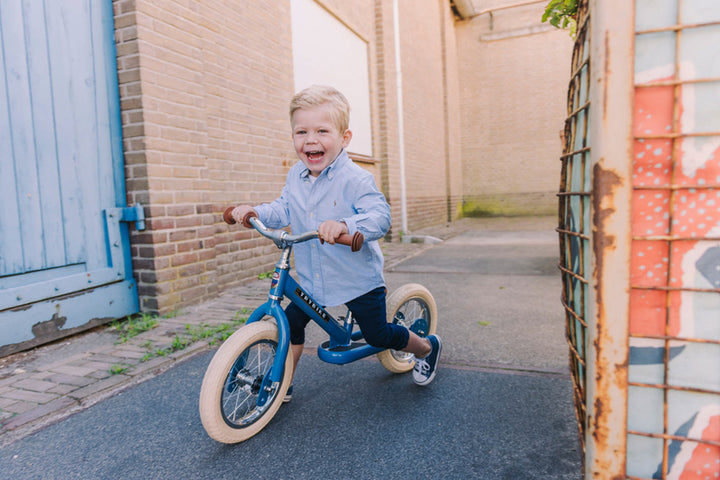 Trybike - Matte Blue Trybike - With Cream Tyres & Chrome (Bulky Item)