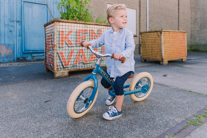 Trybike - Matte Blue Trybike - With Cream Tyres & Chrome (Bulky Item)