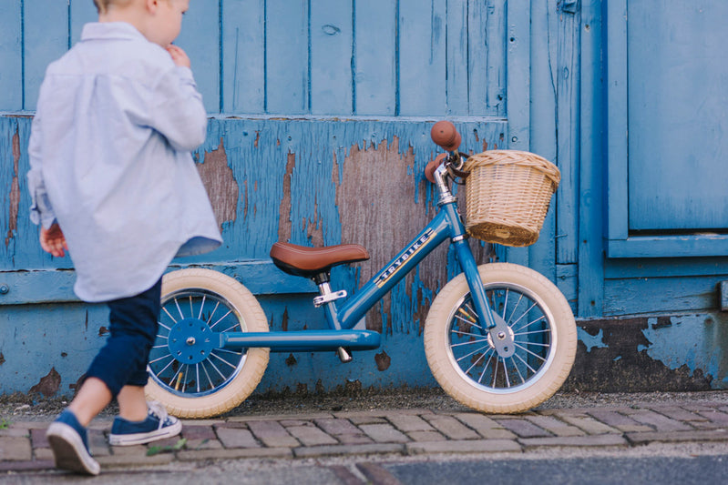 Trybike - Matte Blue Trybike - With Cream Tyres & Chrome (Bulky Item)