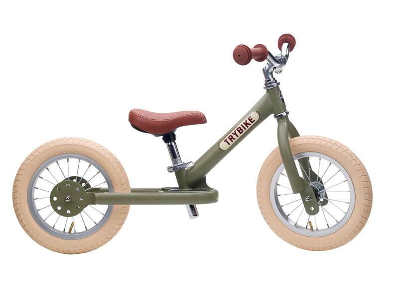 Trybike - Matte Green Trybike - With Cream Tyres & Chrome (Bulky Item)