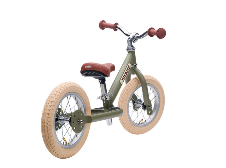 Trybike - Matte Green Trybike - With Cream Tyres & Chrome (Bulky Item)