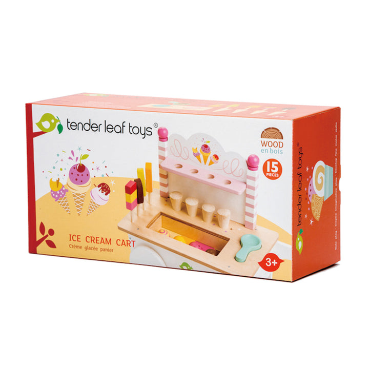 Tender Leaf Toys - Wooden Push Along Ice Cream Cart