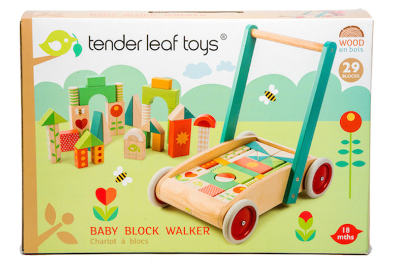 Tender Leaf Toys - Wooden Baby Block Walker