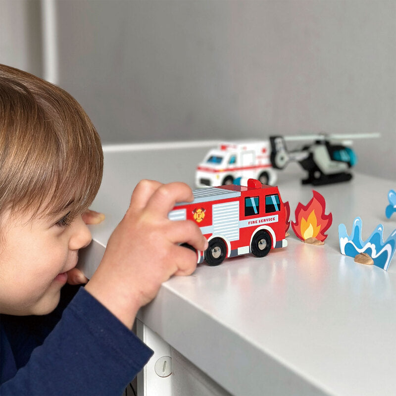 Tender Leaf Toys - Wooden Emergency Vehicles Set