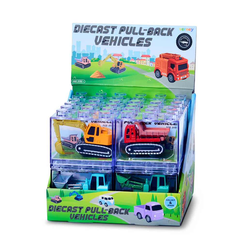 Diecast Pull-Back Vehicles - Earthmoving Series (Individual)