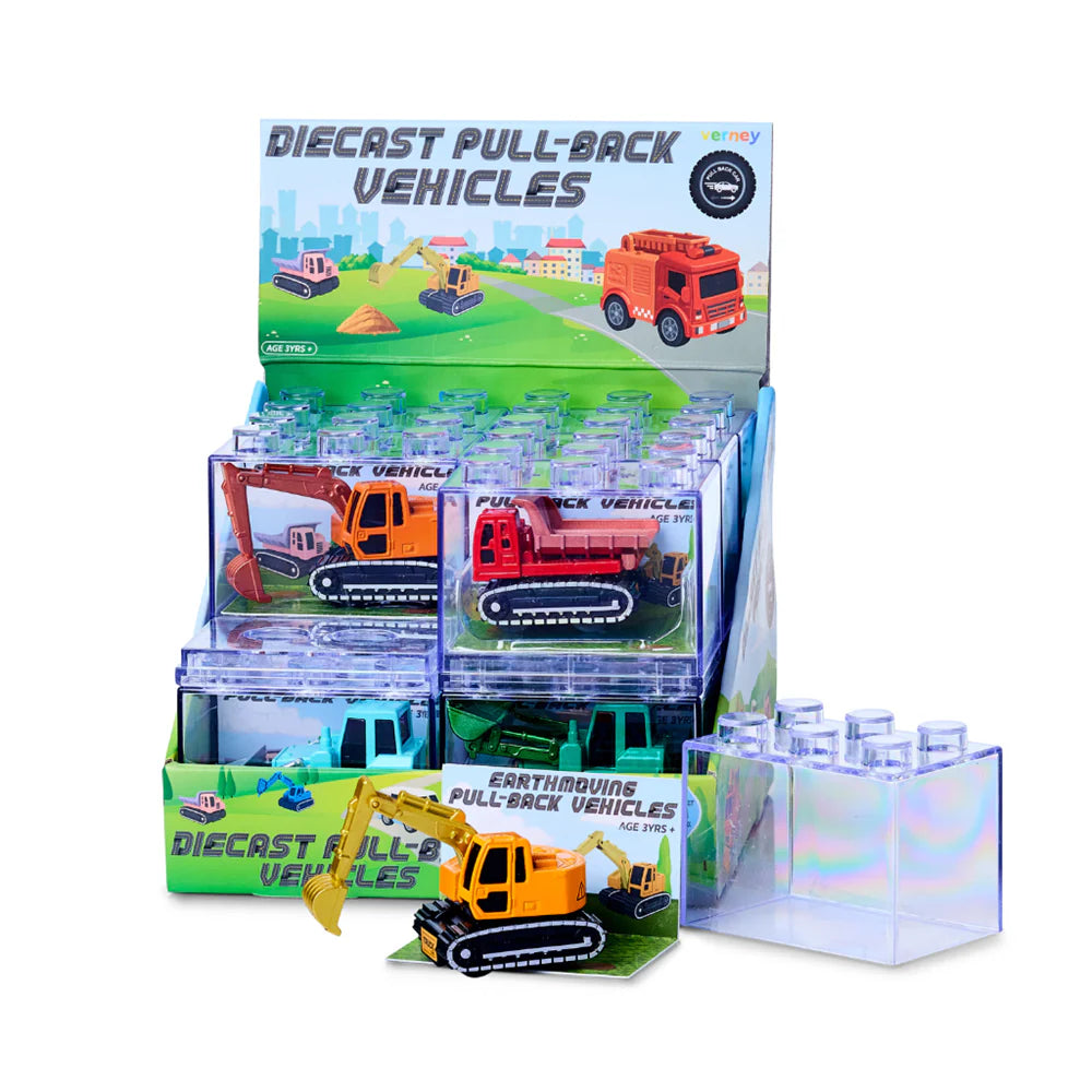 Diecast Pull-Back Vehicles - Earthmoving Series (Individual)