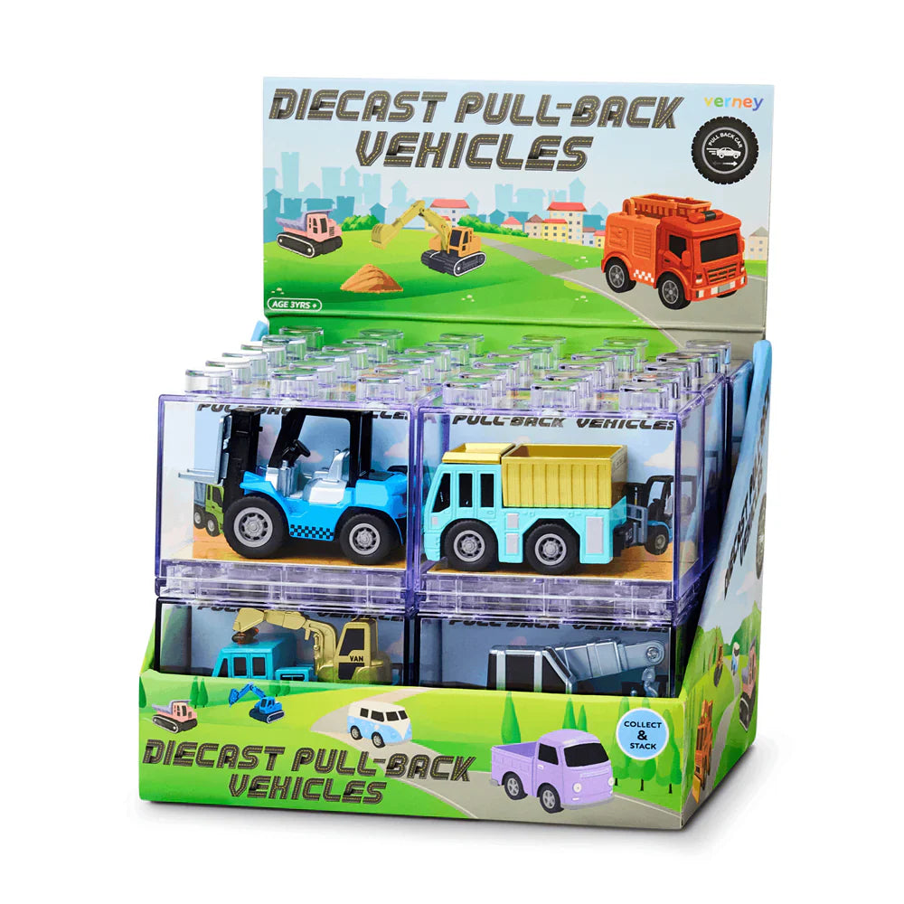 Diecast Pull-Back Vehicles - Construction Series (Individual)