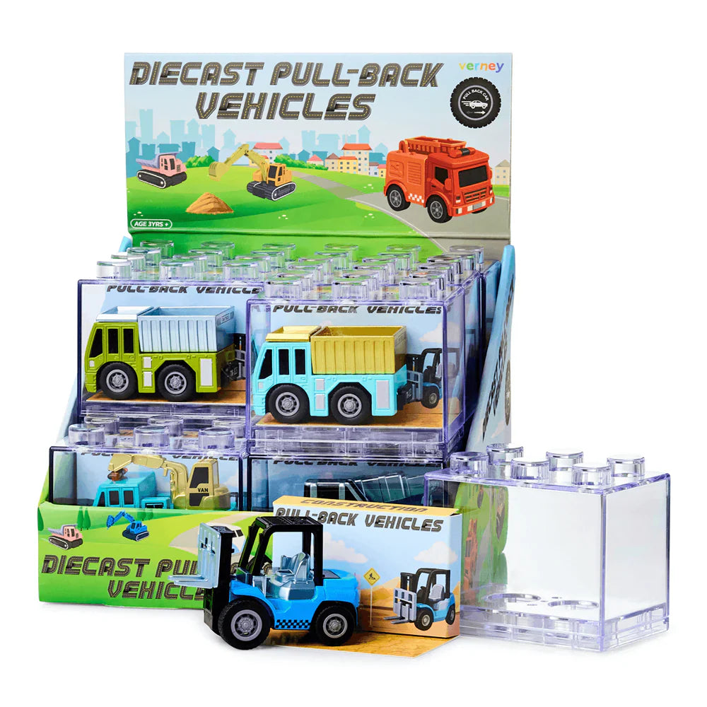 Diecast Pull-Back Vehicles - Construction Series (Individual)
