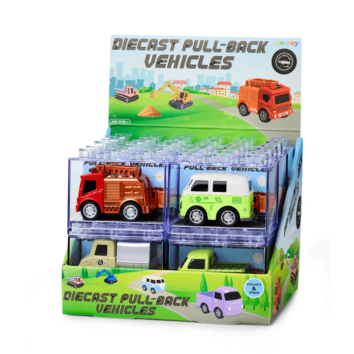 Diecast Pull-Back Vehicles - City Series (Individual)