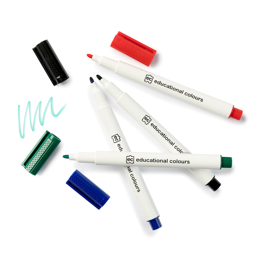 EC - Whiteboard Marker - Thin Bullet Tip 2.9mm (4pk)