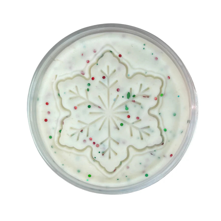Glitter Scented Playdough - White Christmas Playdough (280g Jar)