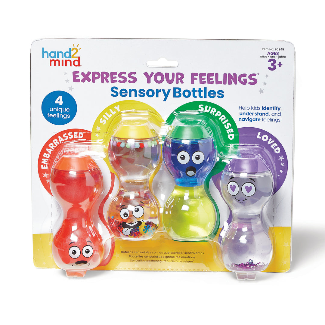 Express Your Feelings Sensory Bottles - Embarrassed, Silly, Surprised & Loved